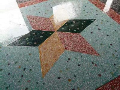 水磨石的色彩和花樣搭配的多樣性-水磨石地面圖片